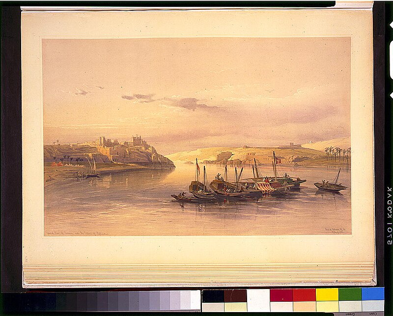 General view of Esouan and the island of Elephantine - David Roberts, R.A. LCCN2002718688, David Roberts, 1846
