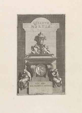 Grafmonument Mvsaevm Mortis (titel op object), RP-P-OB-52.831, Jan Goeree, between 1680 and 1731