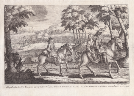 Clarendon's History of the Rebellion - P. La Vergne - Michael van der Gucht - Flight of Charles II, Michael Vandergucht, 1731