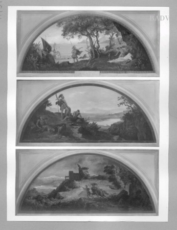 Supraporte, scene from Theseus and Ariadne by Handel, Friedrich Preller the Younger, between 1853 and 1901