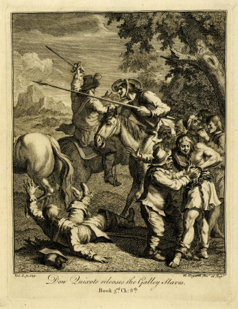 Don Quixote releases the Galley Slaves., William Hogarth, circa 1726