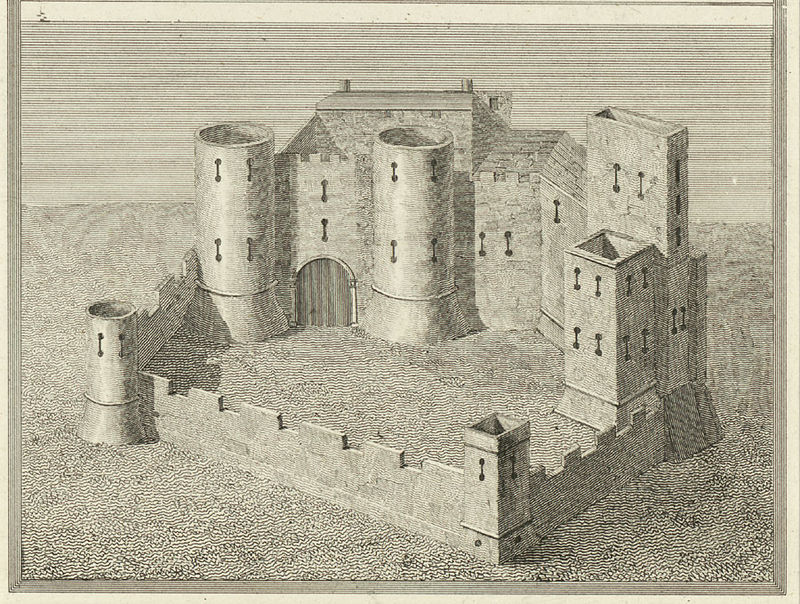 Crickhowel Castle. From a Survey in the beginning of the 16th Cent, James Basire