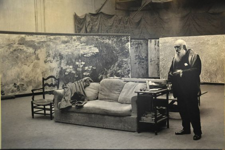 Claude Monet in his studio in Giverny, 1920, Claude Monet, before 1947