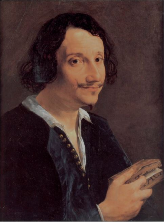 Man reading a book by Tacitus, portrait of Giambattista Andreini, Angelo Caroselli, between 1610 and 1652