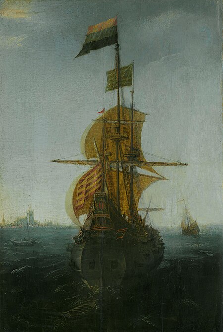 An Amsterdam East Indiaman, Abraham de Verwer, between 1625 and 1650