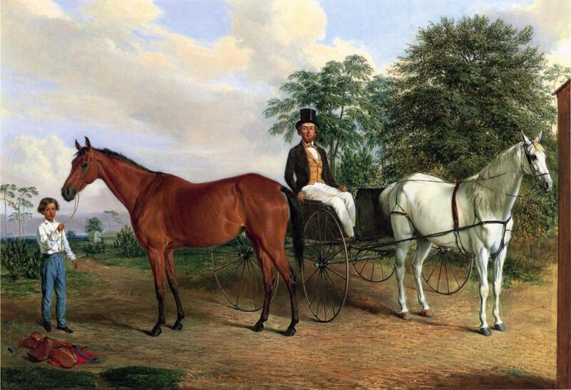 Self Portrait in a Carriage Edward Troye, Edward Troye, 1852