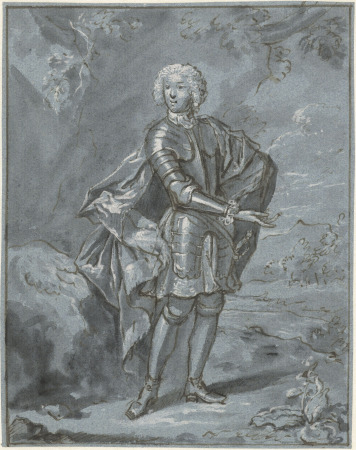 Portret van een onbekende man in harnas, RP-T-00-1220, Mattheus Verheyden, between 1710 and 1777