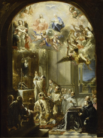 De= The founding of the Trinitarian Order with the primacy of St. John of Martha, Juan Carreño de Miranda, 1666