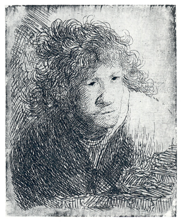 Self-portrait, Listening, Leaning Forward, Rembrandt, between 1626 and 1630