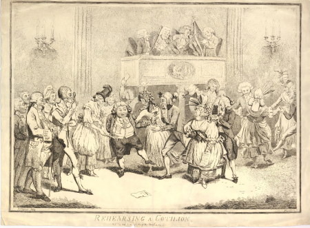 Rehearsing a Cotilion, Isaac Cruikshank, 1792