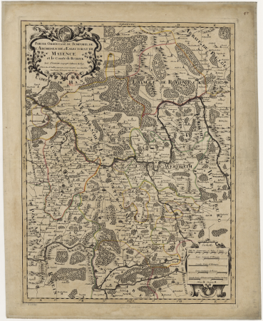 Eastern part of the temporal part of the archbishopric and electorate of Mainz,... / by Mr Sanson,..., 1692