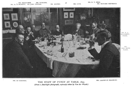 The staff of Punch at table, 1895, Edward Linley Sambourne