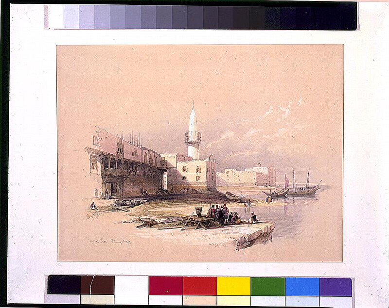 Quay at Suez Febrary 11th 1839 - David Roberts, R.A. LCCN2002717567, David Roberts, 1844