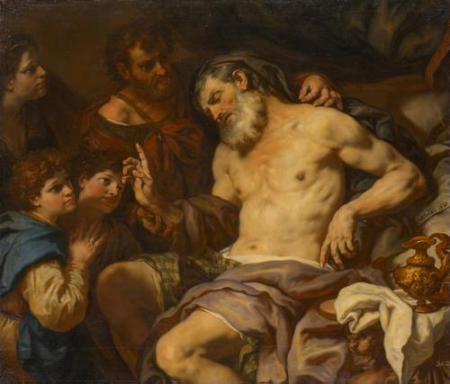 Jacob Blesses Ephraim and Manasseh, Johann Carl Loth, circa 1692