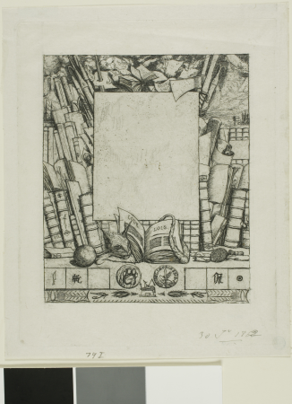 Meryon - Design for a Frame for the Portrait of Armand Guéraud, 1909.197, Charles Méryon