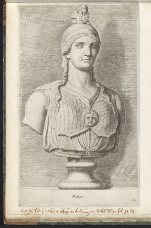 Buste van Minerva Pallas (titel op object), RP-P-2016-591-54-1, between 1646 and 1670