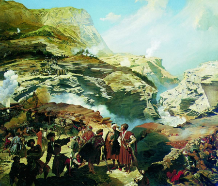 Battle of Akhatle between Russians and Circassians on May 8, Grigory Gagarin, from 1841 until 1842