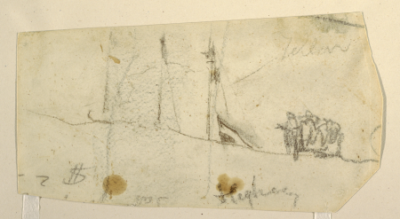 Drawing, Figures on a Sand Dune, 1895–96, Winslow Homer, 1895–96