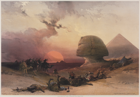 Egypt and Nubia, Volume III: Approach of the Simoon-Desert at Gizeh, David Roberts, 1849