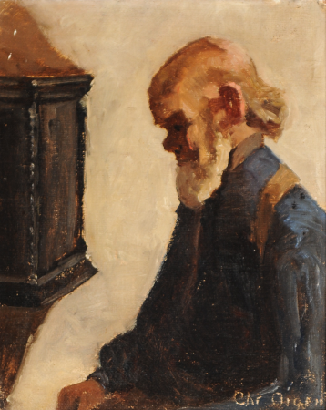 An old man with a white beard., Christian Aigens, between 1888 and 1940