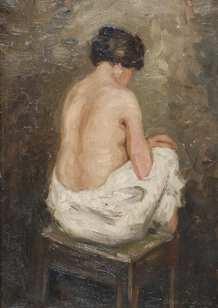 Model seen from behind., Christian Aigens, between 1888 and 1940