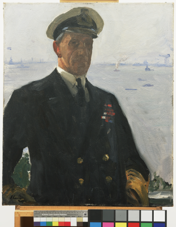 Sir Cecil Burney (1858 - 1929) was second in command of the Grand Fleet during the Battle of Jutland. He followed Admiral Jellicoe to the Board of Admiralty in November 1916 but was not considered a success in Art.IWMART1254, John Lavery