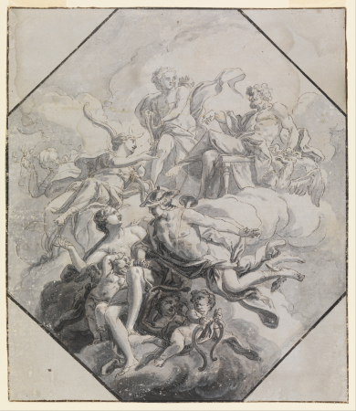 Design for a Ceiling Painting on Theme of Olympus, Antonio Manno, from 1780 until 1790