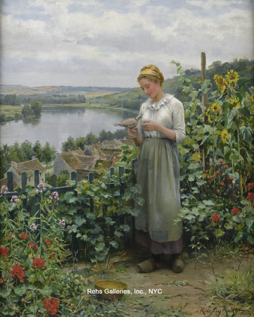 Daniel ridgway knight e1405 the pet dove wm, Daniel Ridgway Knight