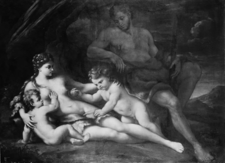 Adam and Eve with Cain and Abel, Nicola Vaccaro, between 1649 and 1709