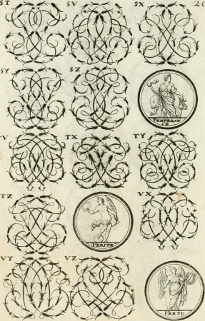 Livre curieux et utile pour les sçavans et artistes - composé de trois alphabets de chiffres simples, doubles and triples, fleuronnez et au premier trait - accompagné d'un tres grand nombre de (14766721163), 1685