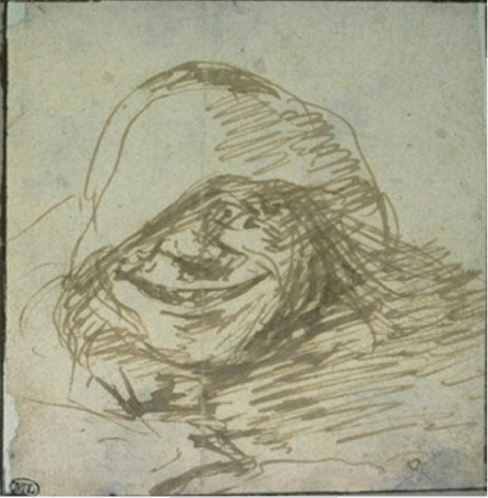 Study of the head of a peasant, Joos van Craesbeeck, 1640s