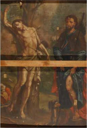 St. Boštjan and St. Deadline, Leopold Layer, 1813