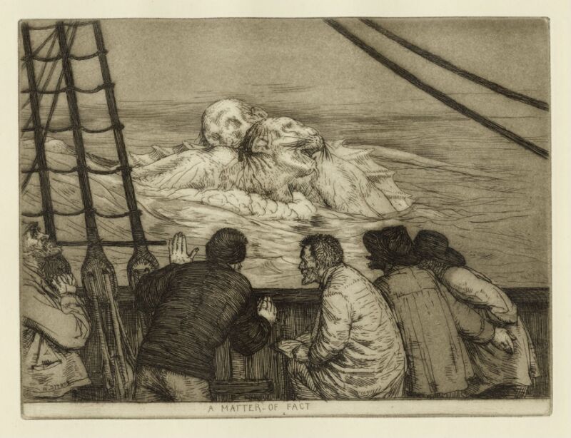 William Strang etching A Matter of Fact, William Strang, 1901