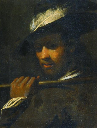 Portrait of a man with a plumed cap, Pietro della Vecchia, between 1625 and 1649