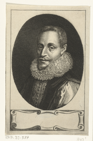 Portret van Hugo de Groot, RP-P-BI-587, Hendrik Bary, between 1657 and 1707