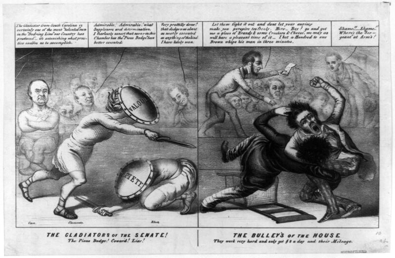 The gladiators of the Senate! The bulley's of the House LCCN2008661567, John L. Magee, 1852