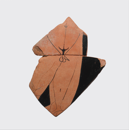 Fragments of an attic red-figure terracotta kylix (drinking cup), Euphronios
