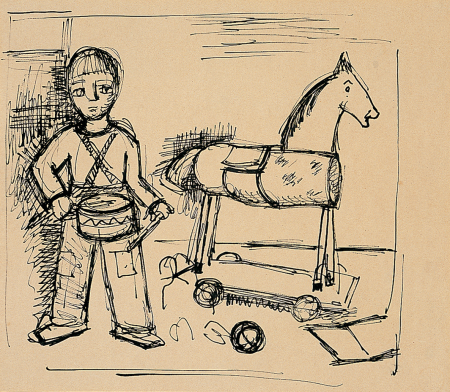 Boy with a Drum, Joseph Kutter, circa 1937