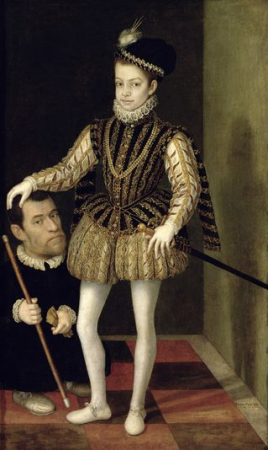 Portrait of Charles Emmanuel of Savoy with dwarf, Giacomo Vighi, circa 1572