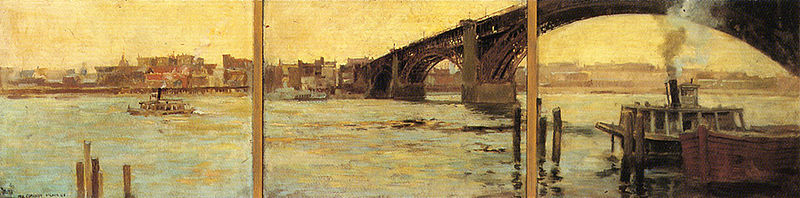 A View of St Louis A Triptych Paul Cornoyer, Paul Cornoyer, 1898