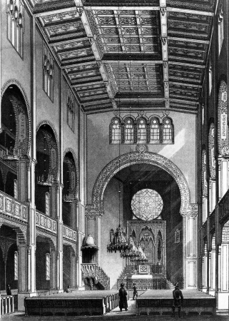 Old synagogue Leipzig- inside, Alfred Krauße, 1850