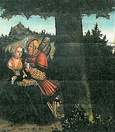 The Ten Commandments seventh Commandment detail, Lucas Cranach the Elder