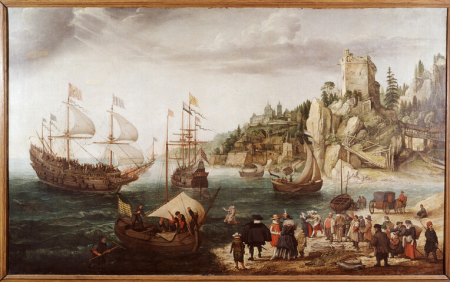 The embarkation of Elector Frederick V of the Palatinate, Adam Willaerts