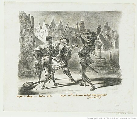 Delacroix - Duel de Faust et de Valentin, 2e état, btv1b10029755b, Eugène Delacroix