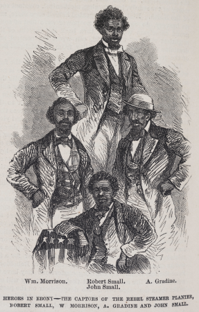 Heroes in Ebony-The captors of the Rebel steamer Planter, Robert Small, W. Morrison, A. Gradine and John Small LCCN99403228, Frank Leslie, 1862