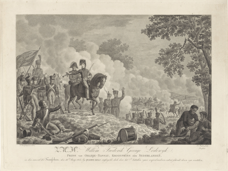 Kroonprins Willem Frederik George Lodewijk bij Quatre Bras, RP-P-OB-59.533, Dirk Sluyter, in of na 1815