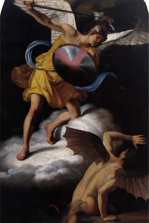 St. Michael and the Devil, Orazio Gentileschi, between 1607 and 1608