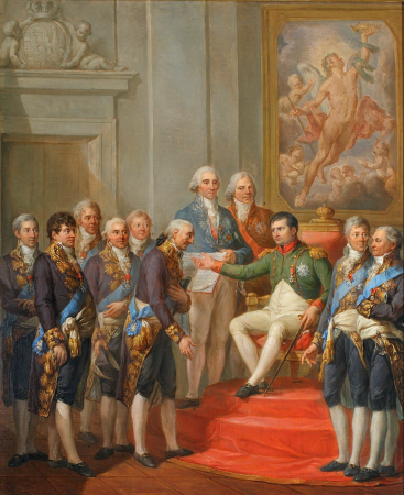 Granting of the Constitution of the Duchy of Warsaw by Napoleon, 22 VII 1807., Marcello Bacciarelli, 1811