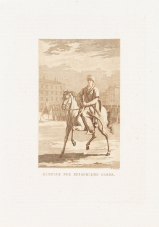 Mammeluk te paard Mameluk der keizerlijke garde (titel op object), RP-P-OB-61.082, Izaak Jansz. de Wit, between 1798 and 1809