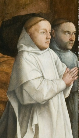 Triptych with Crucifixion with multiple figures, Jan van Scorel, between 1530 and 1539